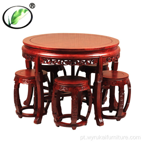 Mobiliário de mesas de sala de jantar de madeira sólida